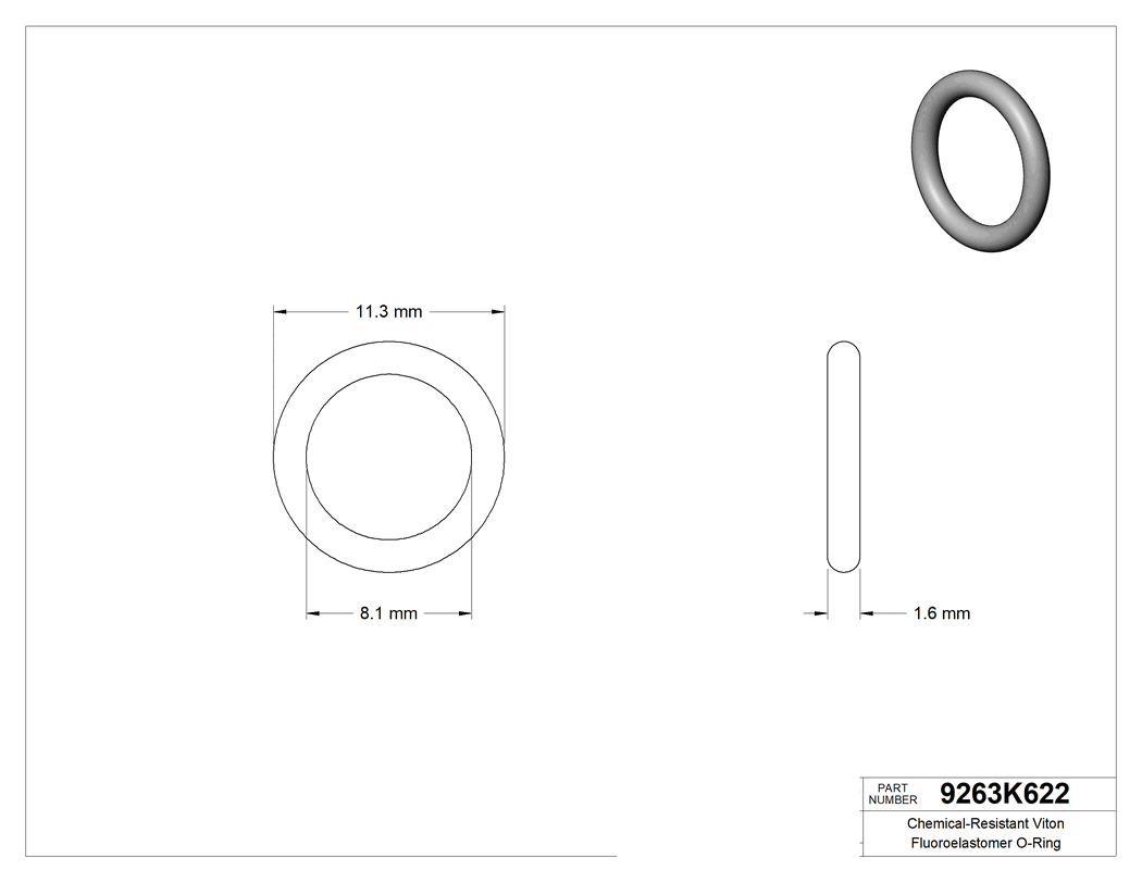 Technical drawing - 9263K622